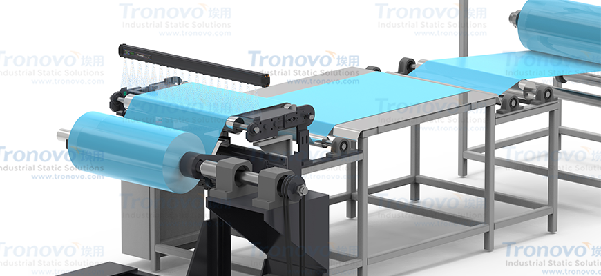 脉冲离子棒在复卷机收卷位置除静电的应用案例